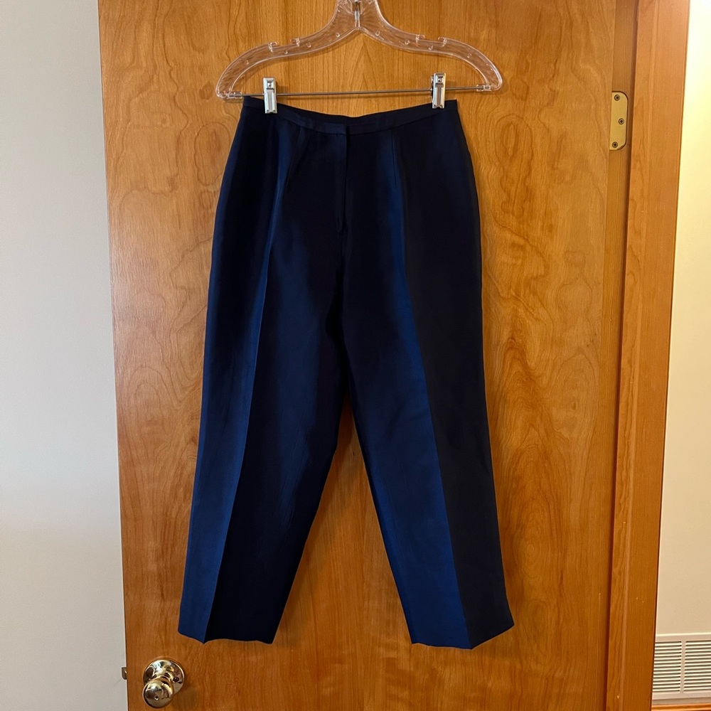 Lauren Ralph Lauren Navy Blue Silk Pants Lined Women’s 4P Petite 4